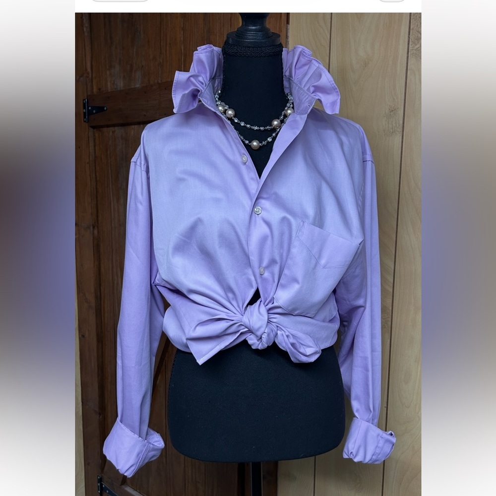 Van Heusen Lilac Button-Up Blouse